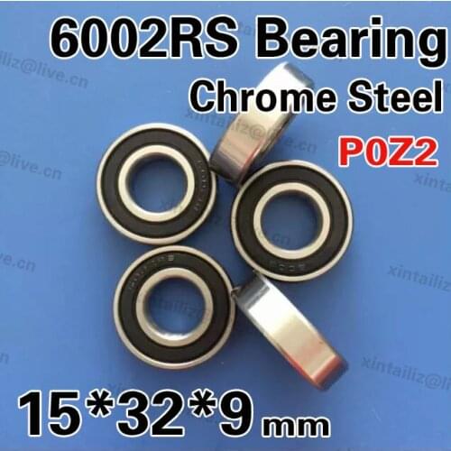 [CM6002RS-P2]Free Shipping 10pcs long service life ABEC-5 6002RS pipelining bearing 15*32*9