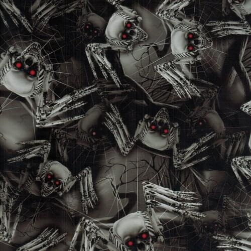 CSCY9089 1mX10m spider skulls hydro dipping film water transfer printing film