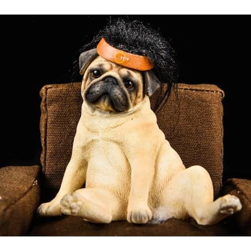 Jxk Decadent Pug Dog Animal Trendy Play Model Decoration·cure Department Creative Model Car Desk Cabinet Decoration In Stock