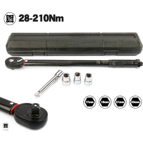 1/2'' Square Drive Torque Wrench 5-100 Ft-lb Two-Way Precise Ratchet Wrench Repair Spanner Key 28-210 N.m Accurately Mechanism