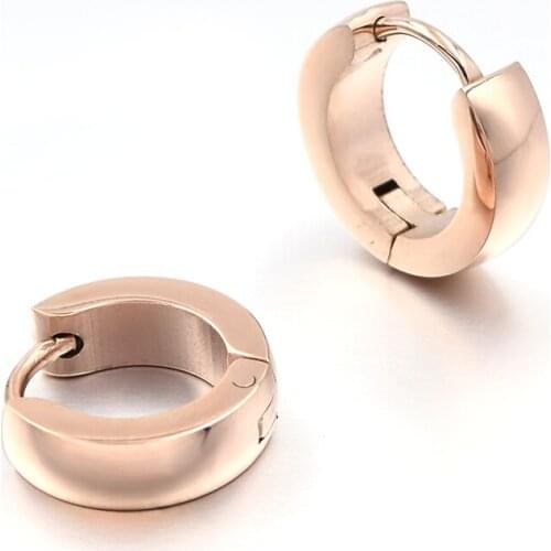 GOKADIMA Casual Earrings Little Small Hoops Jewelry For Womens 4mm Circle Stainless Steel Fashion Style