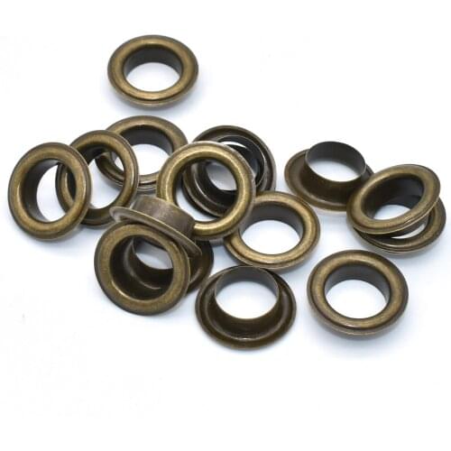 Eyelet Grommets 10mm Grommets Antique Bronze Metal Eyelet with Washers for Leather Craft Sewing Shoes DIY Making Hardware
