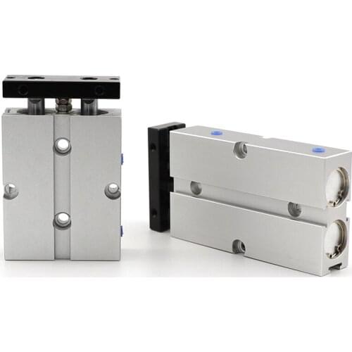 Small double-rod cylinder TN16*10/15/20/25/30/40/50 dual-axis thrust 60/75/80/90/100s aluminum alloy magnetic cylinder