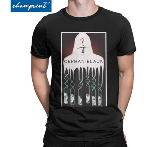 Orphan Black Mens T Shirts Clone Club Vintage Tees Short Sleeve Round Collar T-Shirts Cotton Plus Size Tops