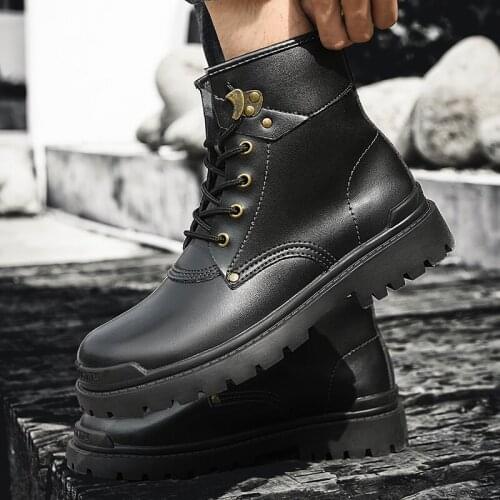 Men winter Warm Cowhide boots top quality Men Ankle boots 2021 Fashion Winter Men Boots Snow Warm Boots