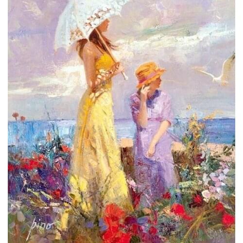 Mother and Daughter Cross Stitch Kits 14CT Unprinted For Embroidered Handmade Arts Set Wall Home Decor Handmade