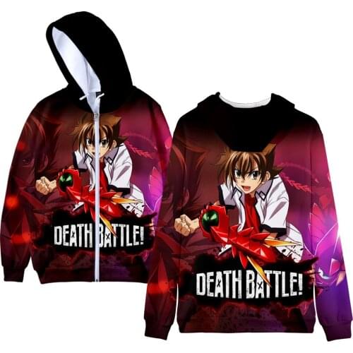 Suitable 3D High School DxD Autumn Zipper Hoodies Men Women Hooded Fashion Kids Coats Casual Boys Girls Hip Hop Streetwear