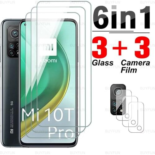 6in1 Camera Lens Film For Mi 10T Pro 6.67'' HD Front Tempered Glass for xiaomi mi 10 10t pro lite mi10 safety screen protector