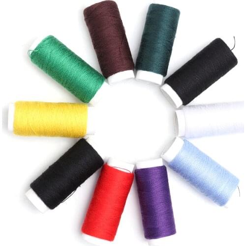 Polyester Sewing Threads 24 Colors 200 Yards Embroidery Sewing Threads Cone for Sewing Machine Patchwork Threads Craft
