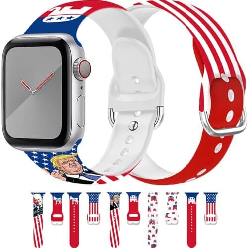 Silicone Sport Strap Band for Apple Watch Strap 6 SE 5 4 Rubber bands 40/44mm for IWatch Series 3 2 1 38/42MM Graffiti printing