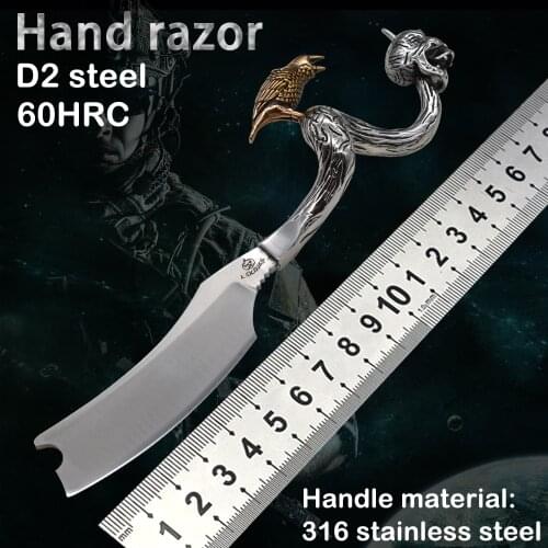 Manual razor straight knife outdoor camping tactical survival tool collection mens gift multi-functional self-defense knife EDC