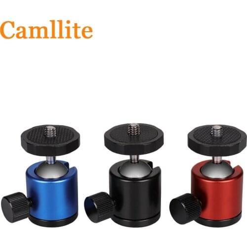Camllite Mini Ball Head Max Loading 2Kg 1/4" Mount for Camera Tripod For Flash SB800 SB900 580EX II Mobile Camera Gimbal