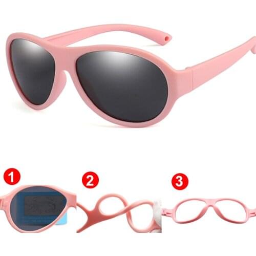 2021 New Kids Polarized Sunglasses Children Oval Sun Glasses Girls Boys Silicone UV400 Child Mirror Baby Eyewear Gafas TR90