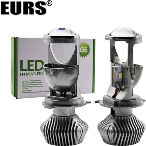 EURS Factory direct h4 car led headlights LED lens 6000K 12000LM car headlights G6-H4 non-destructive high brightness