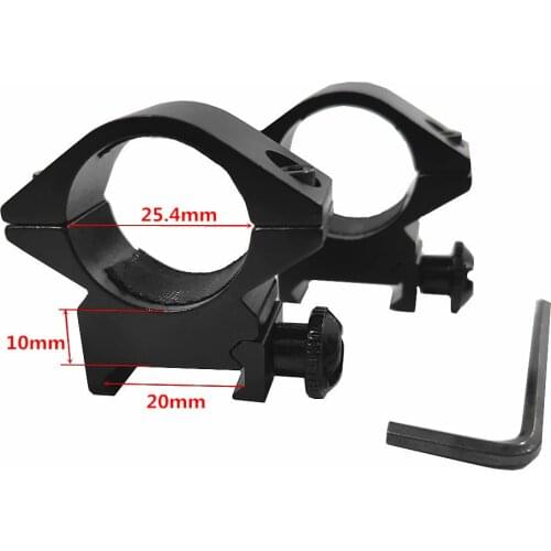 2pcs/lot 25.4mm Low QD Tactical Flashlight Scope Mount Outdoor Hunting 20mm Ris Ring Airsoftsports Quick Release Picatinny