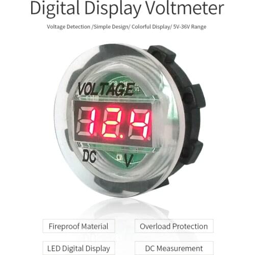 Battery Capacity Display Voltmeters Auto Truck Refit Accessories Car Motorcycle 5V-48V Digital Voltage Meter