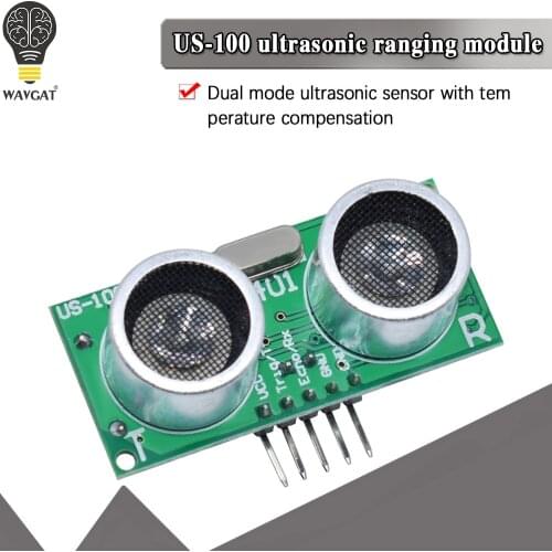 WAVGAT US-100 Ultrasonic Sensor Module DC 2.4V - 5V With Temperature Compensation Range Distance 450cm For Arduino