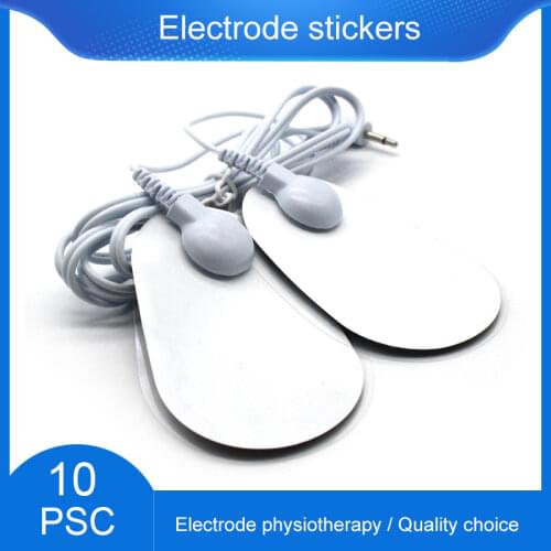 10Pcs Self Adhesive Replacement Electrode Pad Tens Digital Therapy Machine Low Frequency Massager Oval Wordless Electrode Patch