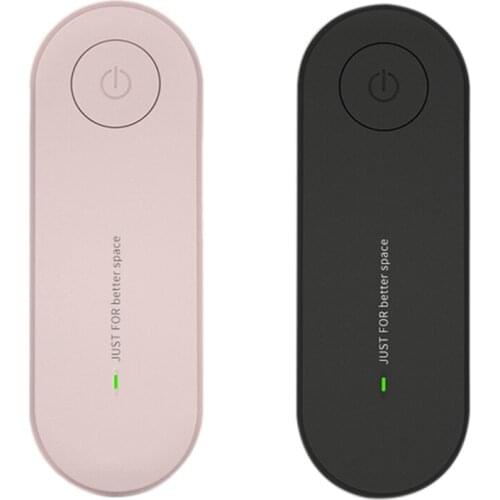 2 Pcs Plug In Air Purifier For Home Cleaner Mini Air Ionizer To Remove Smoke Air Freshener Us Plug Black & Pink
