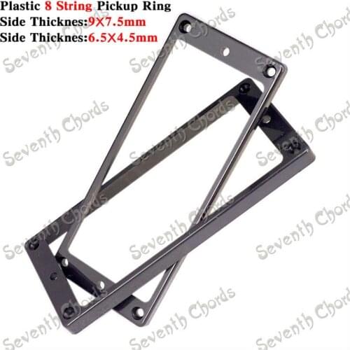 20Pcs Black Plastic Slanted 8 String Electric Guitar Humbucker Pickup Ring Guitar part guitar accessories