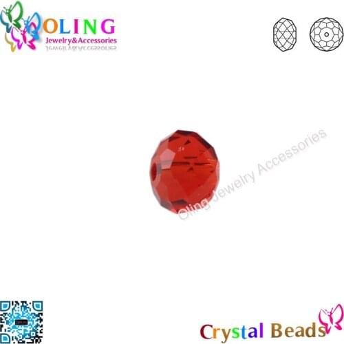 2016 new AAA 6mm 98pcs glass beads Crystal bead Light Siam faceted flat round DIY Bracelet choker necklace jewelry making