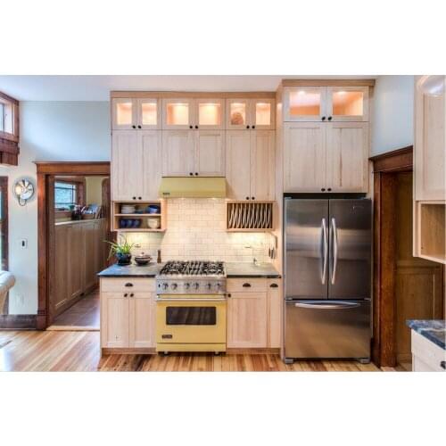 2017 hot sales new design classic custom made solid wood kitchen cabinets matt wooden kitchen cabinetery SKC1612020