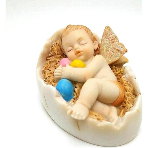 3D Elf Silicone Molded Egg Shell Flower Fairy Shape Candle Soap Chocolate Candy Mold Kitchen Baking Cake Decoration Tool