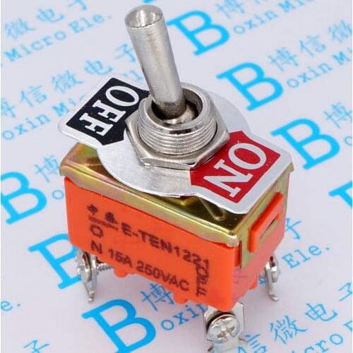 5pcs/E-TEN1221 Toggle switch Rocker switch Power switch 4 Pin 2 files