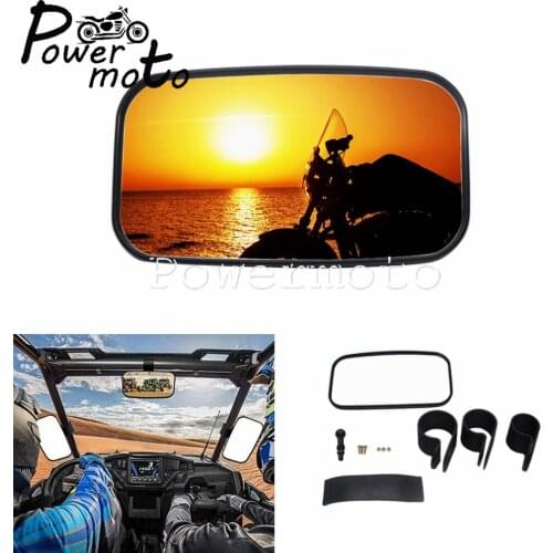 8"w*4.5"h UTV Rear Center View Mirror For 2020 Polaris Ranger RZR PRO XP Can Am Yamaha Rhino Honda Kawasaki Motorcycle Mirrors