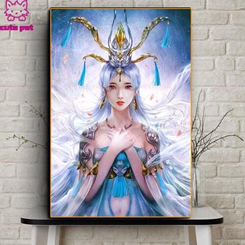 Diamond Embroidery sale Oriental fantasy woman Rhinestone painting 5D DIY Diamond Painting Cross Stitch full square round drill