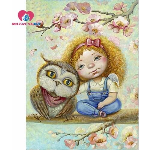 Diamond embroidery Angel Mosaic for children Diamond mosaic full square rhinestones 5d diy diamond painting crystal decoration