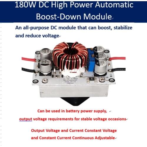 DC-DC 12-70V 24V 48V 8A Constant Current Charging Automatic Step Up/Down Regulator 30W 180W High Power Car Solar Power Module