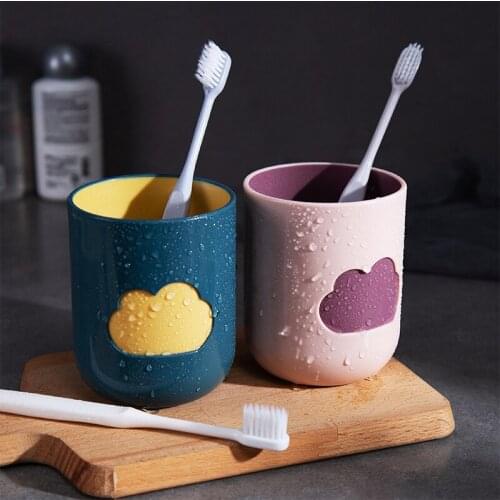 Cloud Pattern Wash Cup Cute Tooth Jar Cup Household Tooth Brushing Cup Couple Convenient Student Mouthwash Cup Bathroom Supplies