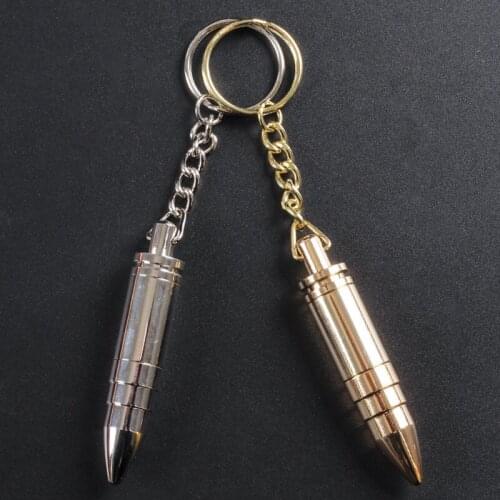 Stainless steel Bullet cone cigar punch cutter with Key chain portable metal cigar Puncher travel smoking accessory Cigar Drill
