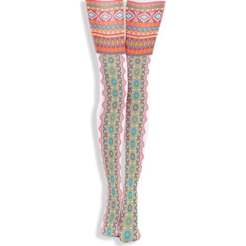 Ethnic Printed Pantyhose Dropship And Wholesales