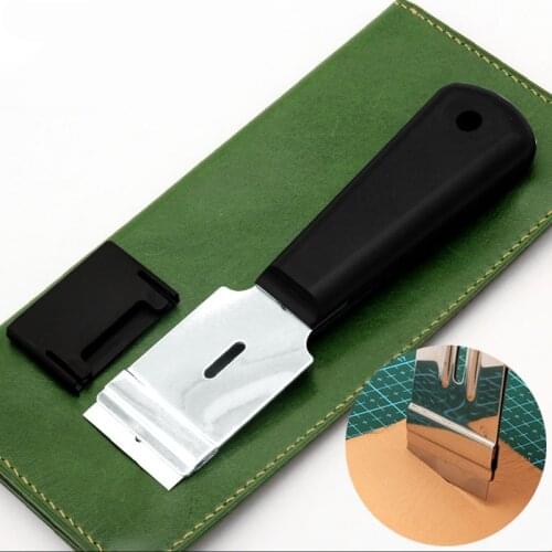 New Leather Craft Tools DIY Incision Replaceable Sharp Blade Steel Skiving Trimming Knife with Blade Leather Skin Cutting Tool