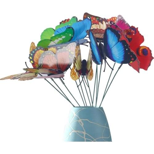 10/20Pcs Butterflies Garden Yard Planter Colorful Whimsical Butterfly Stakes Decoracion Outdoor Decor Flower Pots Decoration