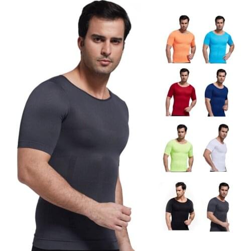 8 Color Mens Body Shaper Shirt Corrective Posture Vest Male Belly Abdomen Compression Body Fat Burning Shaperwear Waist Corset