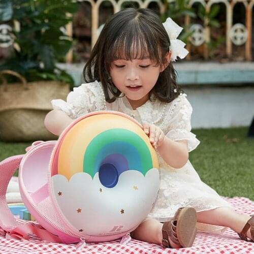 Creative Kindergarten Childrens Schoolbag New Cartoon Colorful Rainbow Donut Boys and Girls Backpack Baby Backpack