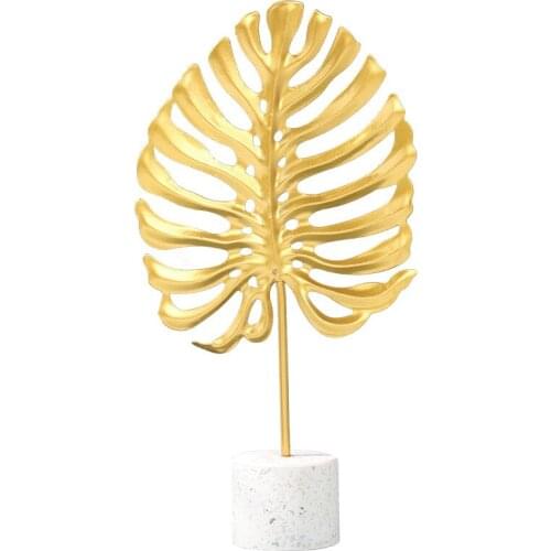 2021 Popular Nordic Gold Metal Leaves Home Decoration Accessories Living Room Office Desktop Decoration Crafts Room Decoration