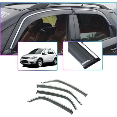 For SUZUKI SX4 Hatchback 2006 2007 2008 2009-2019 Weather Shield Car Window Visors Sun Rain Guard Wind Deflectors Accessories