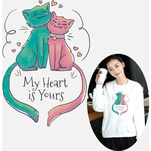 Cute Stickers On Clothes Diy Unicorn Patch Iron On Transfers For Clothing Applique Shirt Stripe Cartoon Set Heat Transfer Vinyl