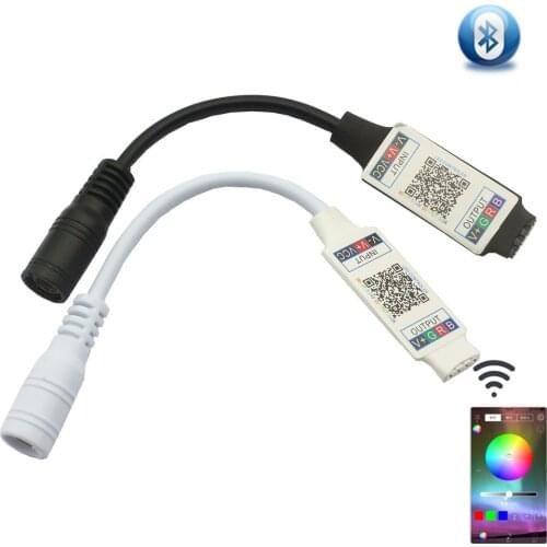 Mini Bluetooth RGB Controller DC 5V 12V 24V Mini Music Bluetooth Controller Light Strip Controller For RGB RGBW LED Strip