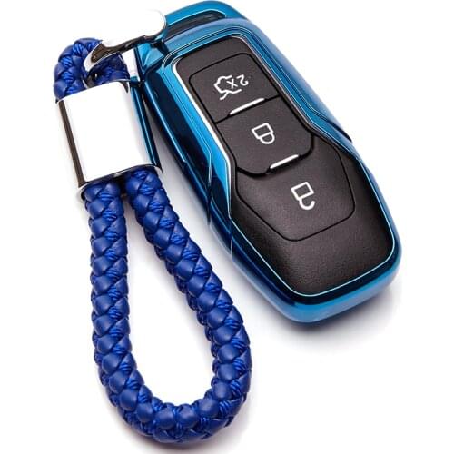 Soft TPU Car Key Fob Cover For Ford Mondeo Mk4 MK3 Fiesta MK7 Fusion Focus 2 ST S Max Galaxy KA Escort Ecosport Key Ring Case