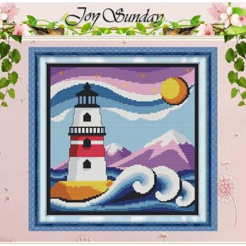 Lighthouse scenery painting counted Cross Stitch 11CT 14CT Cross Stitch Set Wholesale DIY Cross-stitch Kit Embroidery Needlework
