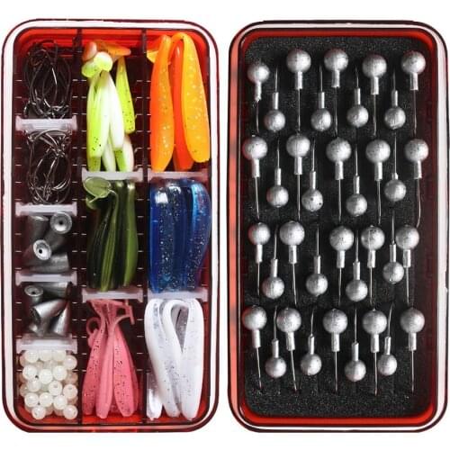 150PCS Lure Fishing Tool Set T-Tail Bait Kit Mixed Minnow Spoon Lure Soft Fishing Accessories In Box
