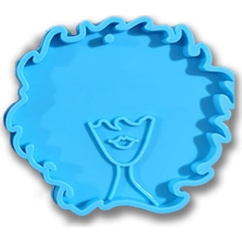 DIY Crafts Human Head Series Epoxy Resin Mold Keychain Pendant Silicone Mould