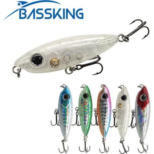 BASSKING Top Water Pencil Bait 45mm 3.1g Floating Fishing Lure VMC Hooks Isca Artificial Para Pesca Wobblers Hard Lure Leurre