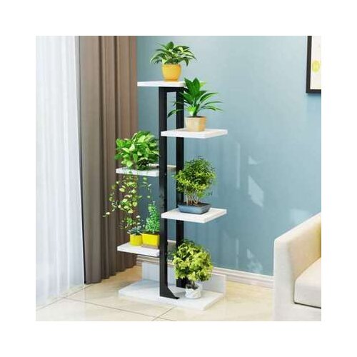 Balcony flower rack wrought iron multi-layer interior decoration floor space fleshy flower pot rack flower shelf living room