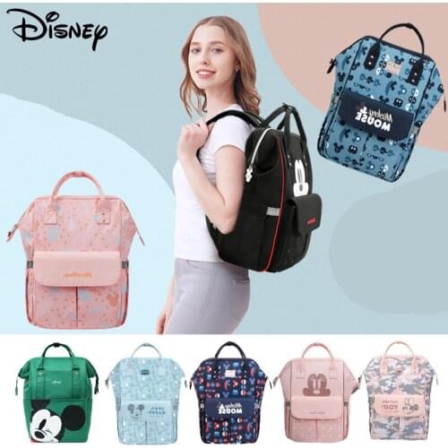 Disney Diaper Bag Mickey Backpack For Mommy Maternity Baby Care Mummy Nappy Bags Waterproof Large Go Out Travel Handbag Shoulder